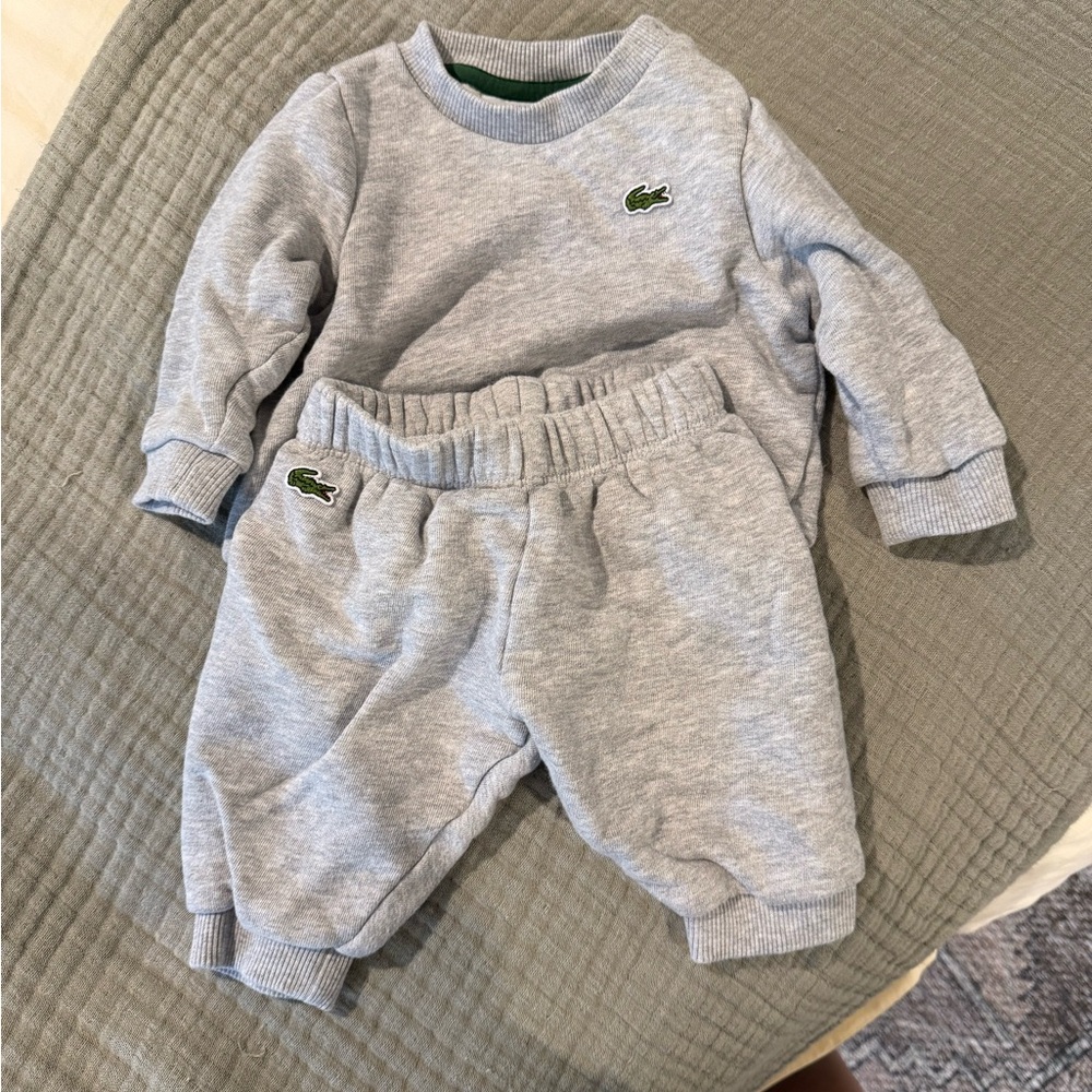 Lacoste Baby Grey Tracksuit